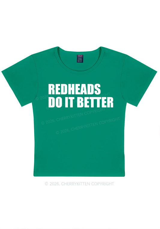 Redheads Do It Better Y2K Baby Tee Cherrykitten