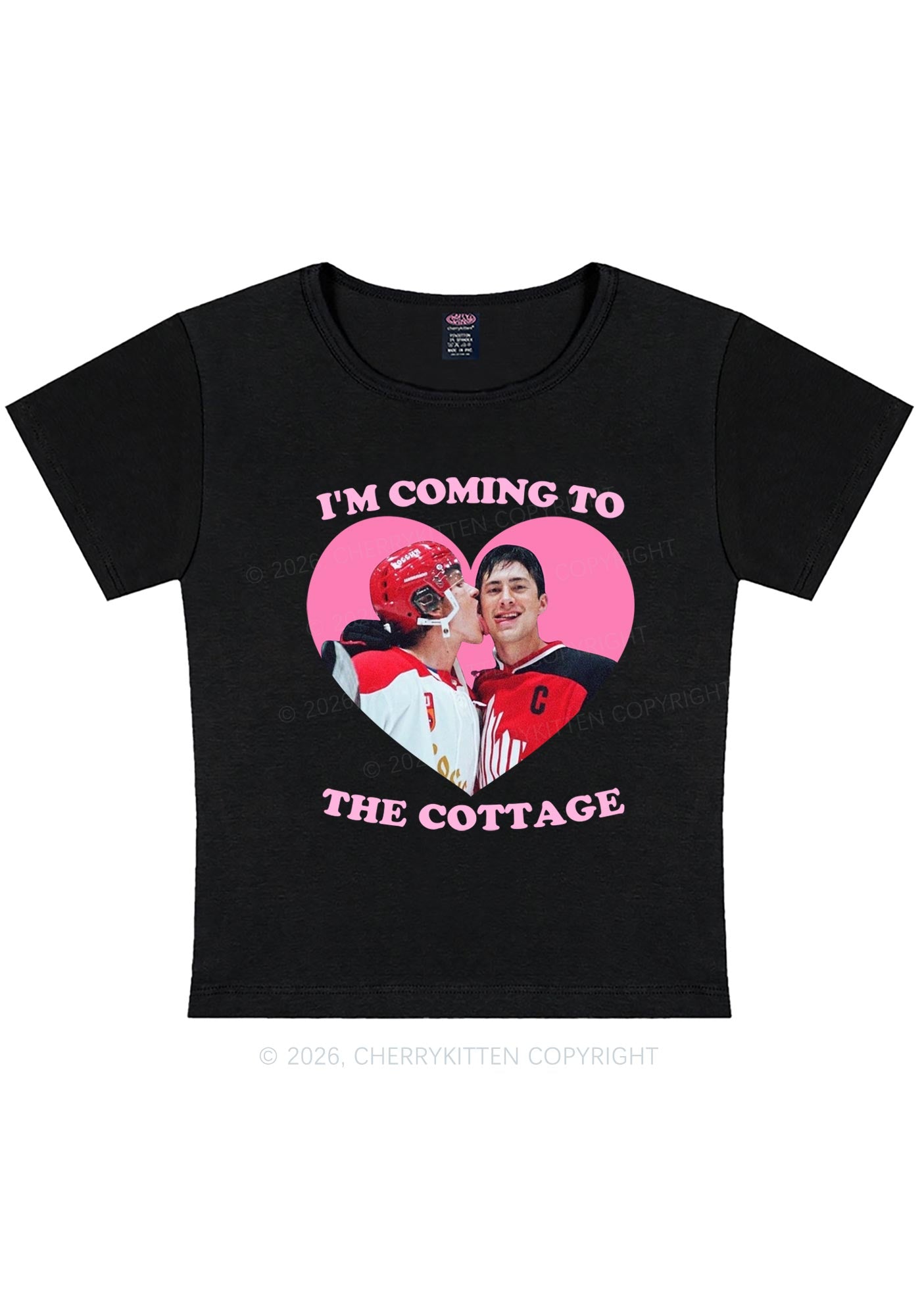 Coming To Cottage HR Y2K Baby Tee Cherrykitten