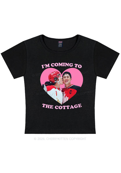 Coming To Cottage HR Y2K Baby Tee Cherrykitten