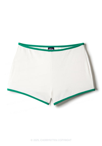 Plain Y2K Contrast Mini Shorts Cherrykitten