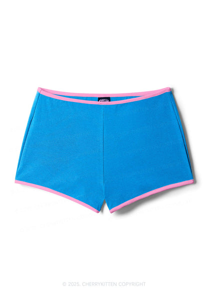 Plain Y2K Contrast Mini Shorts Cherrykitten