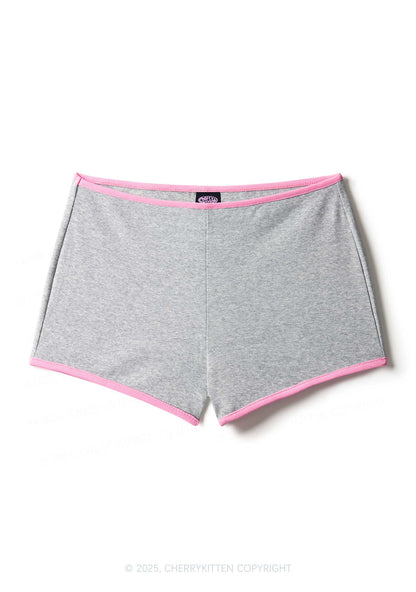 Plain Y2K Contrast Mini Shorts Cherrykitten