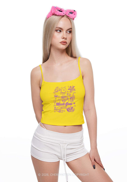 Mardi Gras Symbols Y2K Spaghetti Strap Cami Cherrykitten