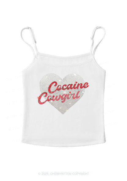 Rhinestone Cola Cowgirl Y2K Spaghetti Strap Cami Cherrykitten