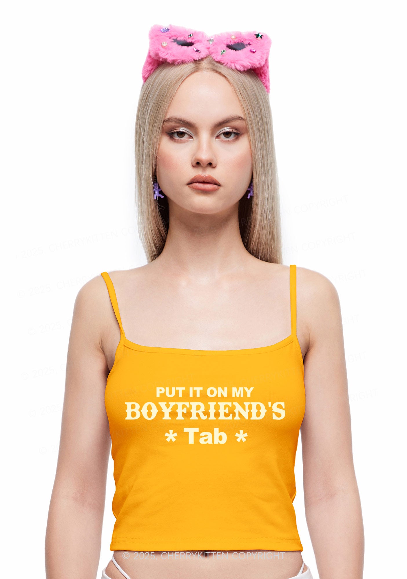 Boyfriends Tab Y2K Spaghetti Strap Cami Cherrykitten