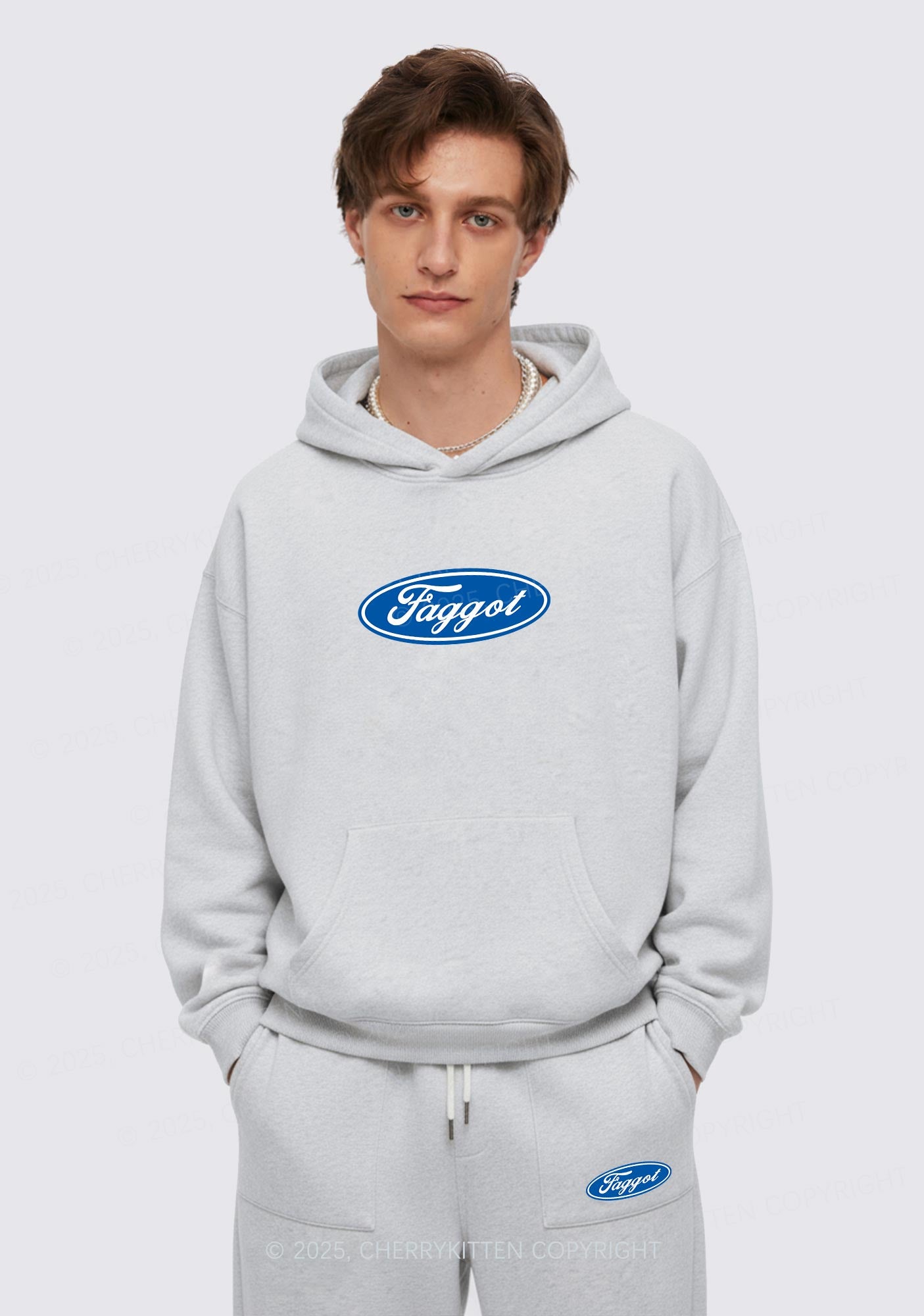 Faggot Pride Y2K Fleece Hoodie Set Cherrykitten