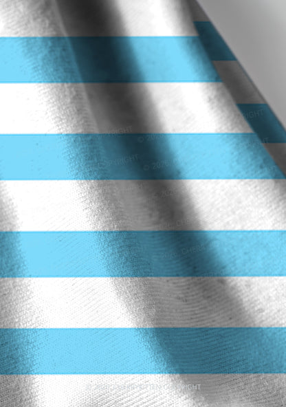 Blue And White Stripes Y2K Print Headband Cherrykitten