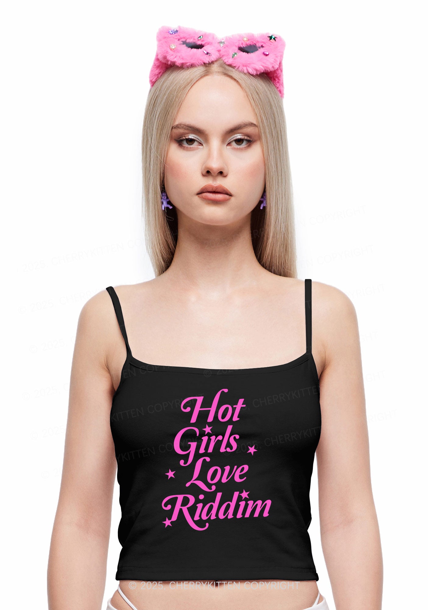 Hot Girls Love Riddim Y2K Spaghetti Strap Cami Cherrykitten