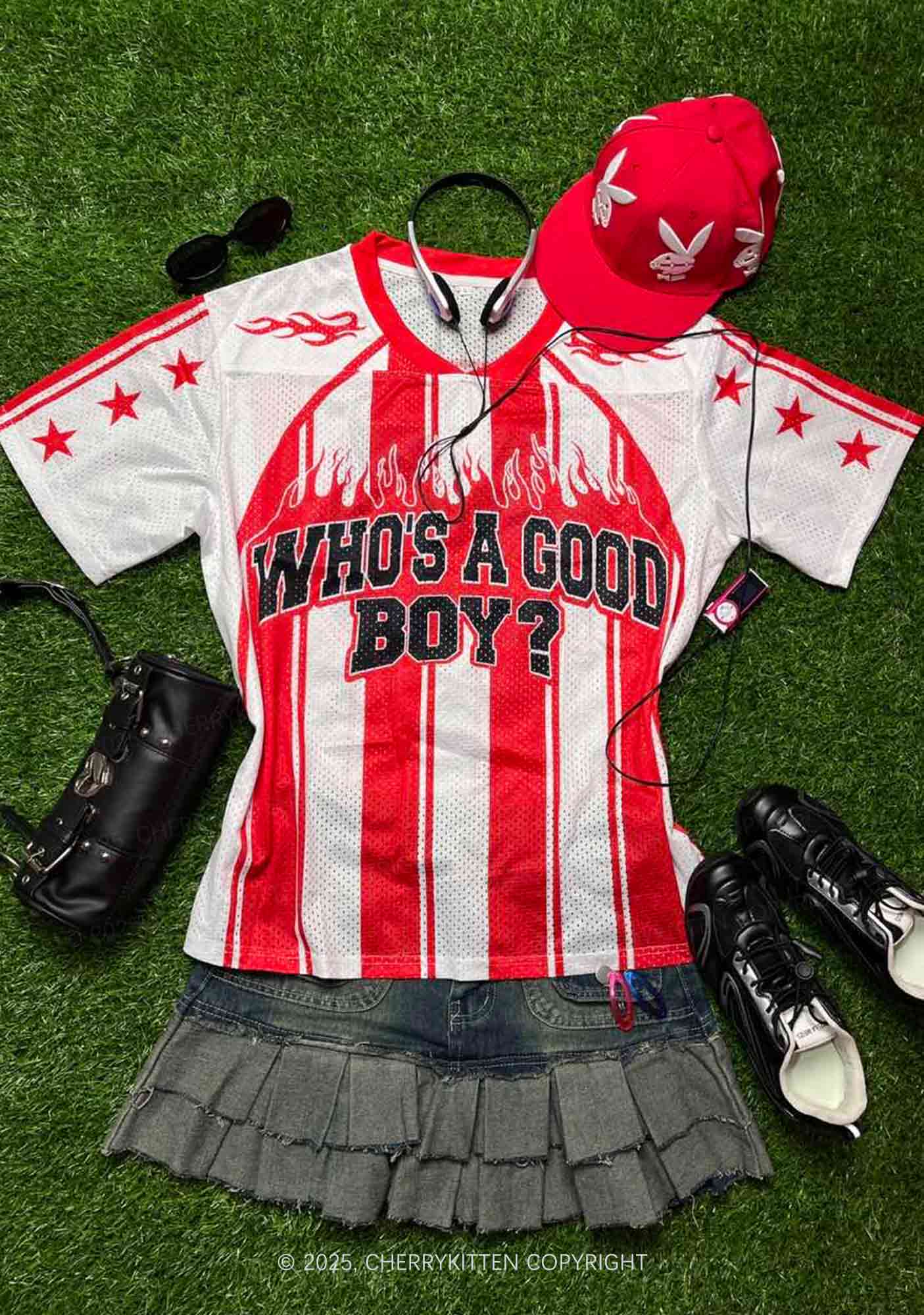 Custom Who Is Good Boy Y2K Sport Jersey Shirts Cherrykitten
