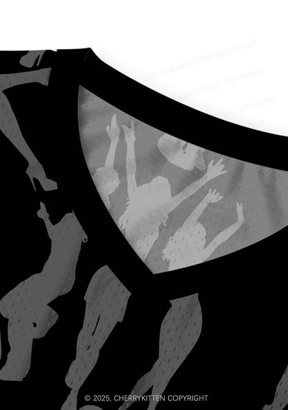 Custom Black Star Girl Y2K Sport Jersey Tank Cherrykitten