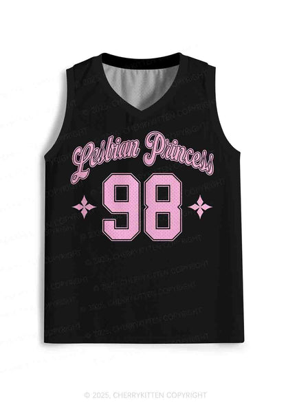 Custom Pink Lesbian Princess Pride Y2K Sport Jersey Tank Cherrykitten