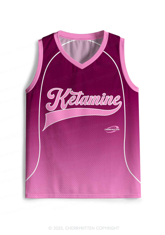 Custom Pink K Pony Y2K Sport Jersey Tank Cherrykitten