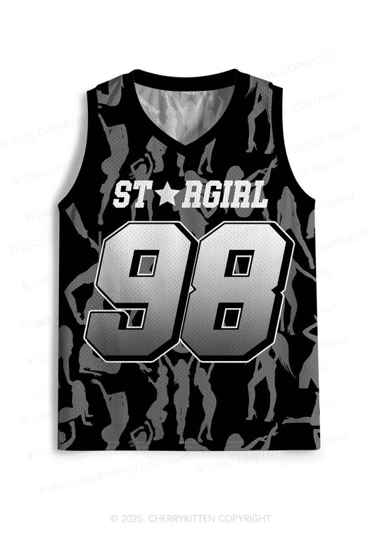 Custom Black Star Girl Y2K Sport Jersey Tank Cherrykitten