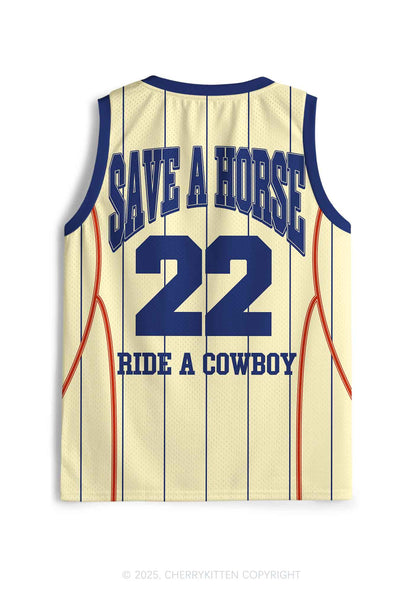 Custom Yellow Save A Horse Y2K Sport Jersey Tank Cherrykitten
