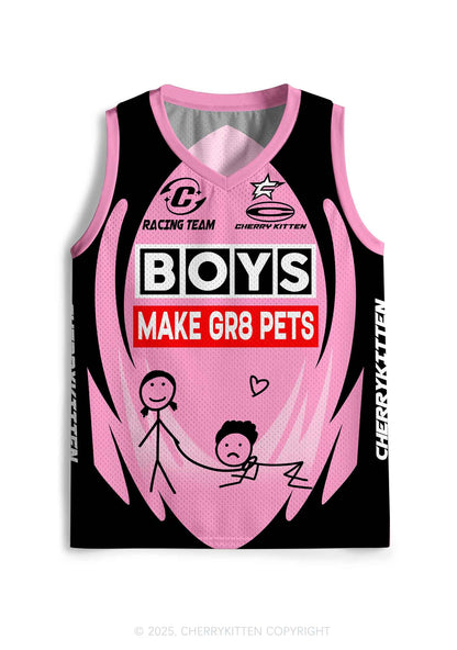 Custom Boys Make Gr8 Pets Y2K Sport Jersey Tank Cherrykitten