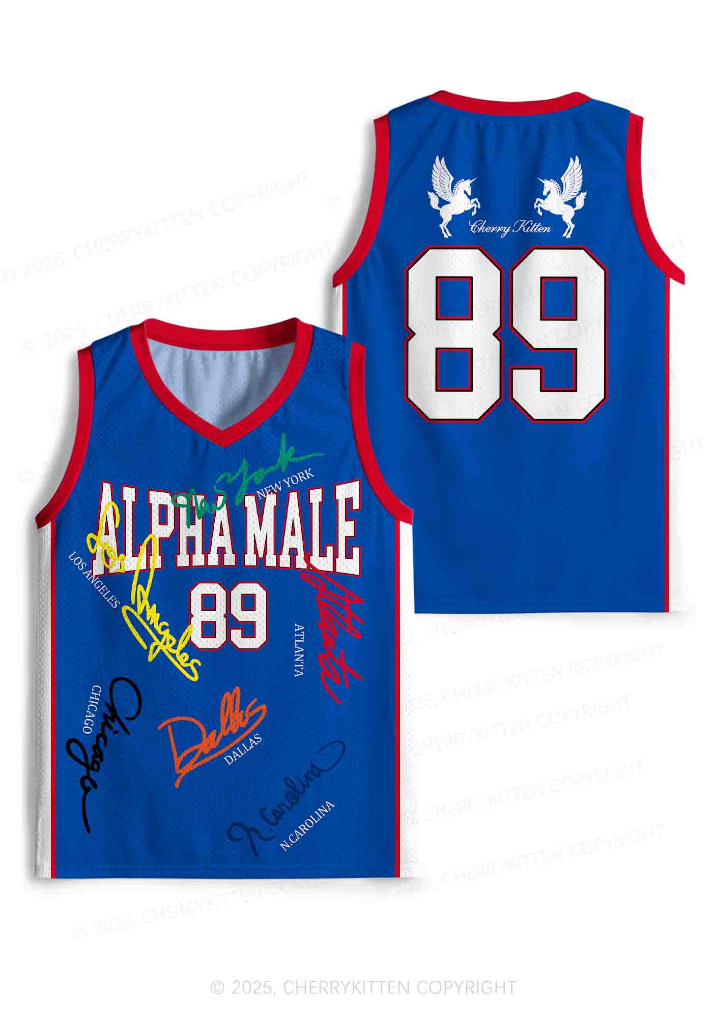Custom Unicorn Alpha Male Y2K Sport Jersey Tank Cherrykitten