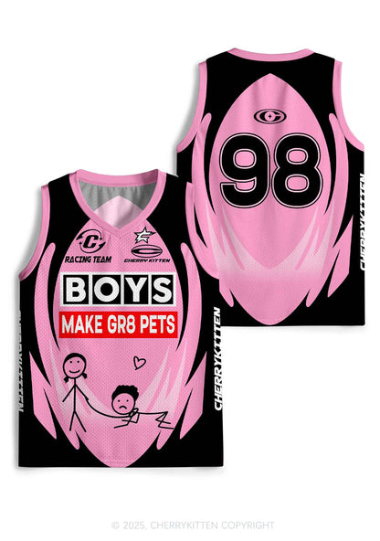 Custom Boys Make Gr8 Pets Y2K Sport Jersey Tank Cherrykitten