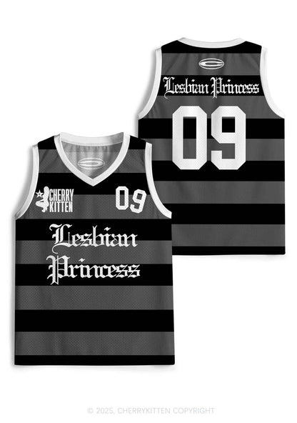Custom Black Lesbian Princess Pride Y2K Sport Jersey Tank Cherrykitten