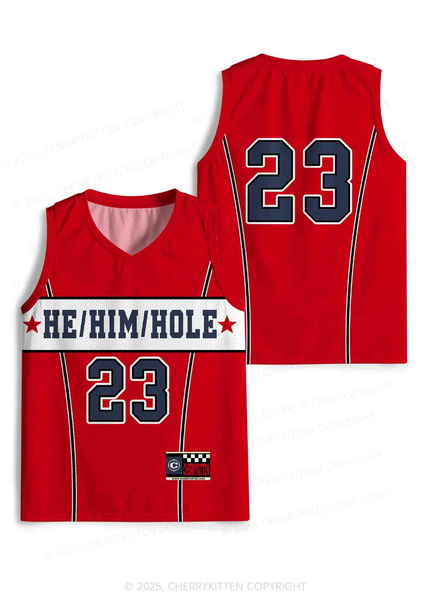 Custom He Him Hole Pride Y2K Sport Jersey Tank Cherrykitten