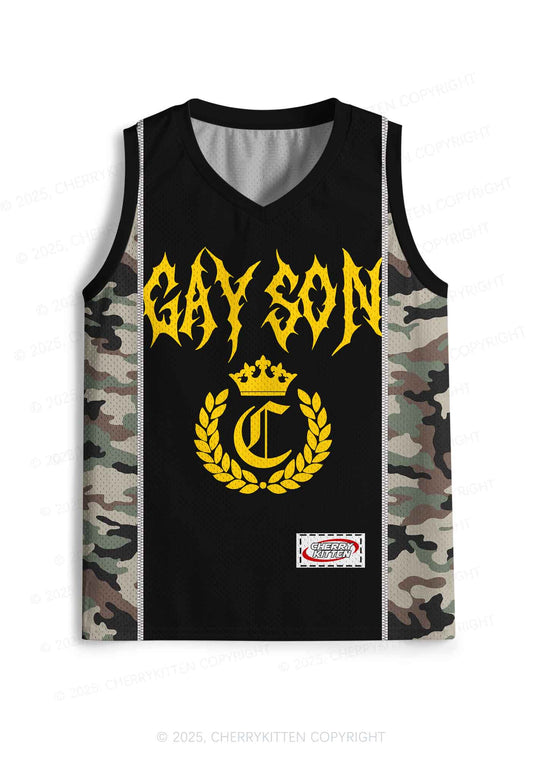 Custom Camouflage Gay Son Pride Y2K Sport Jersey Tank Cherrykitten