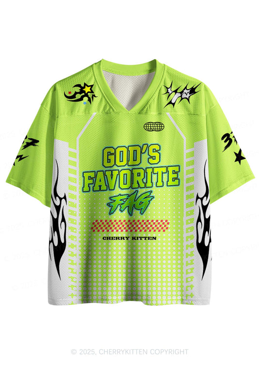 Custom Green Gods Favorite Fag Pride Y2K Sport Jersey Shirts Cherrykitten