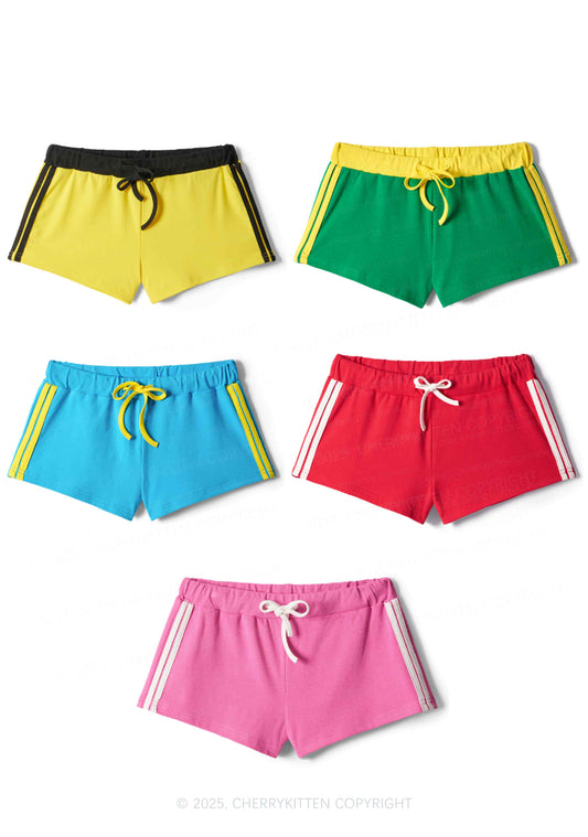 Plain Y2K Drawstring Mini Shorts Cherrykitten