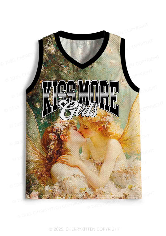 Custom Kiss More Girls Lesbian Pride Y2K Sport Jersey Tank Cherrykitten