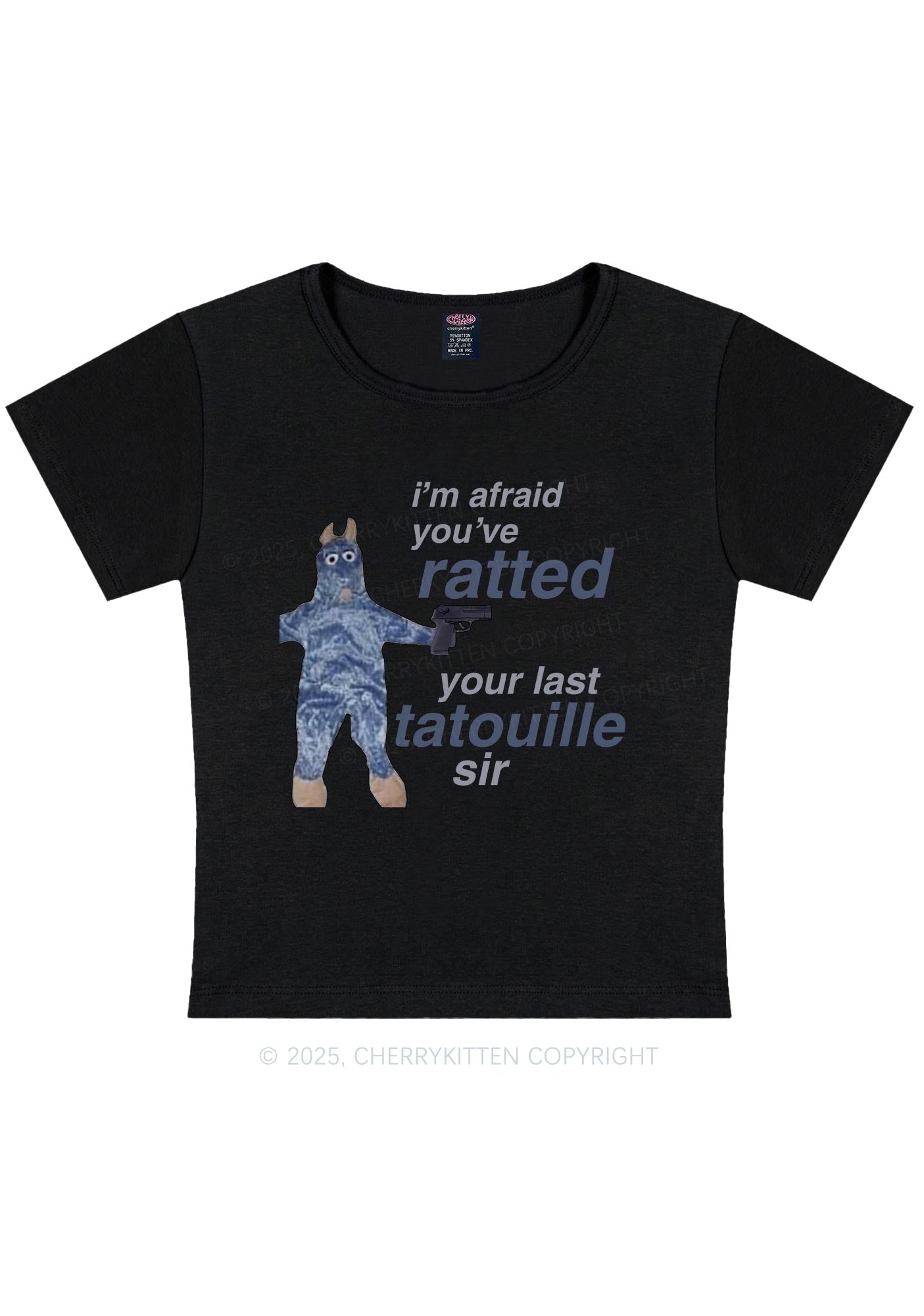 Curvy Ratted Last Tatouille Y2K Baby Tee Cherrykitten