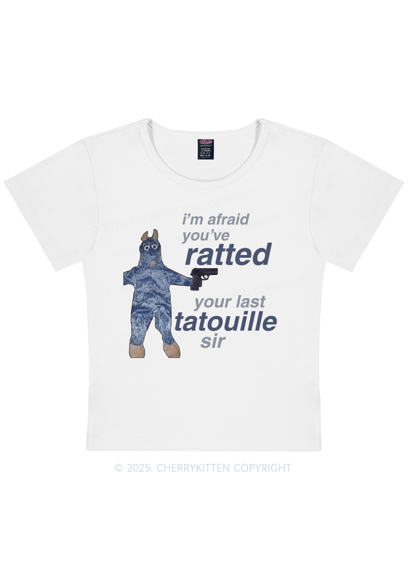 Curvy Ratted Last Tatouille Y2K Baby Tee Cherrykitten