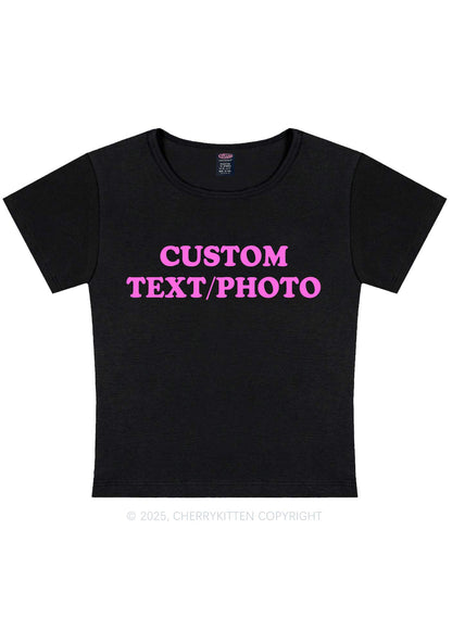 Custom Personalized Text Y2K Baby Tee