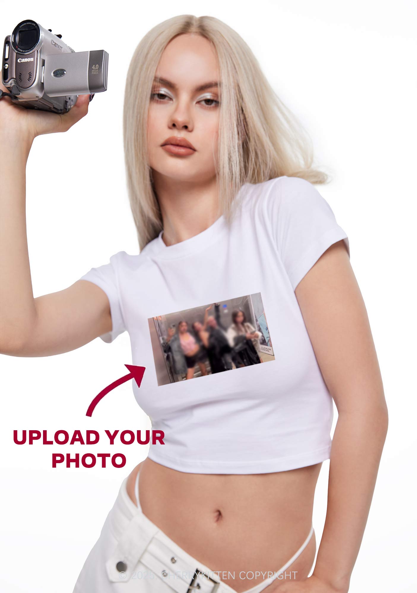 Custom Personalized Text Y2K Baby Tee