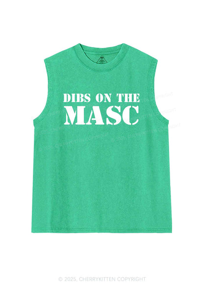 Dibs On The Masc Pride Y2K Washed Muscle Tank Cherrykitten