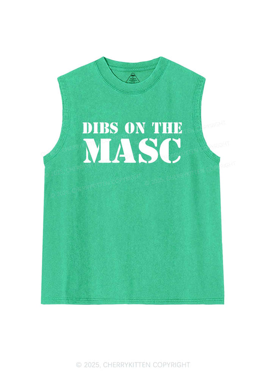 Dibs On The Masc Pride Y2K Washed Muscle Tank Cherrykitten