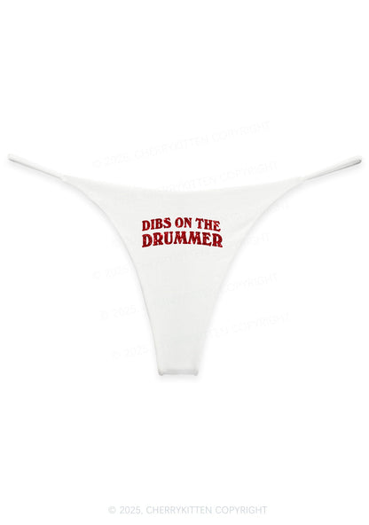 Glitter Dibs On The Drummer Y2K Bikini String Thong Cherrykitten