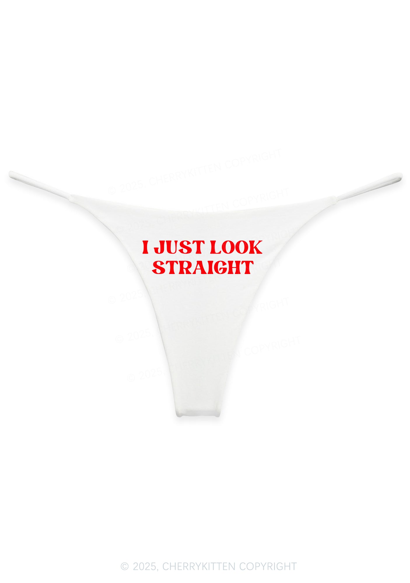 I Just Look Straight Pride Y2K Bikini String Thong Cherrykitten