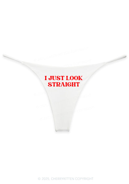 I Just Look Straight Pride Y2K Bikini String Thong Cherrykitten