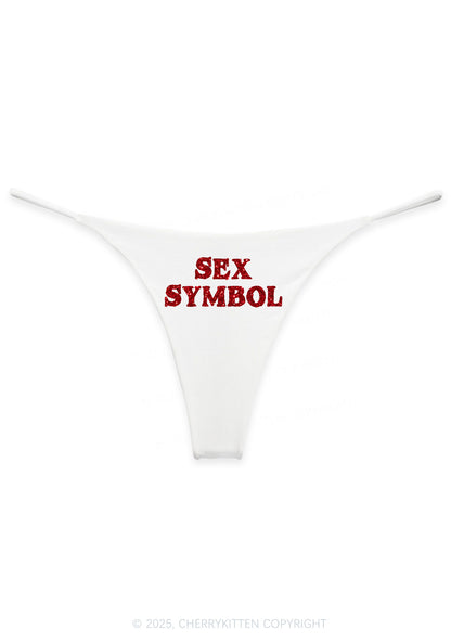Glitter Sx Symbol Y2K Bikini String Thong Cherrykitten