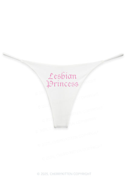 Glitter Lesbian Princess Pride Y2K Bikini String Thong Cherrykitten