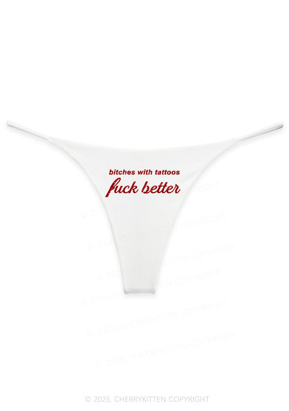 Glitter Bxxches With Tattoos Fxxk Better Y2K Bikini String Thong Cherrykitten