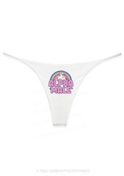 Rainbow Unicorn Alpha Male Y2K Bikini String Thong Cherrykitten