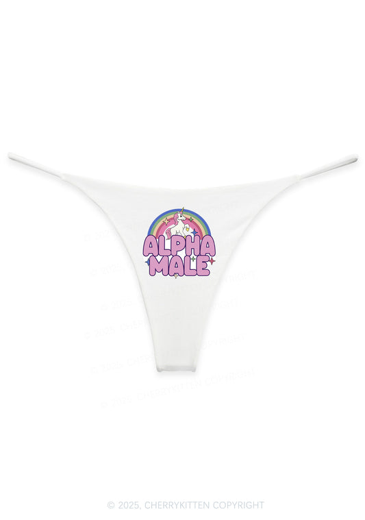 Rainbow Unicorn Alpha Male Y2K Bikini String Thong Cherrykitten