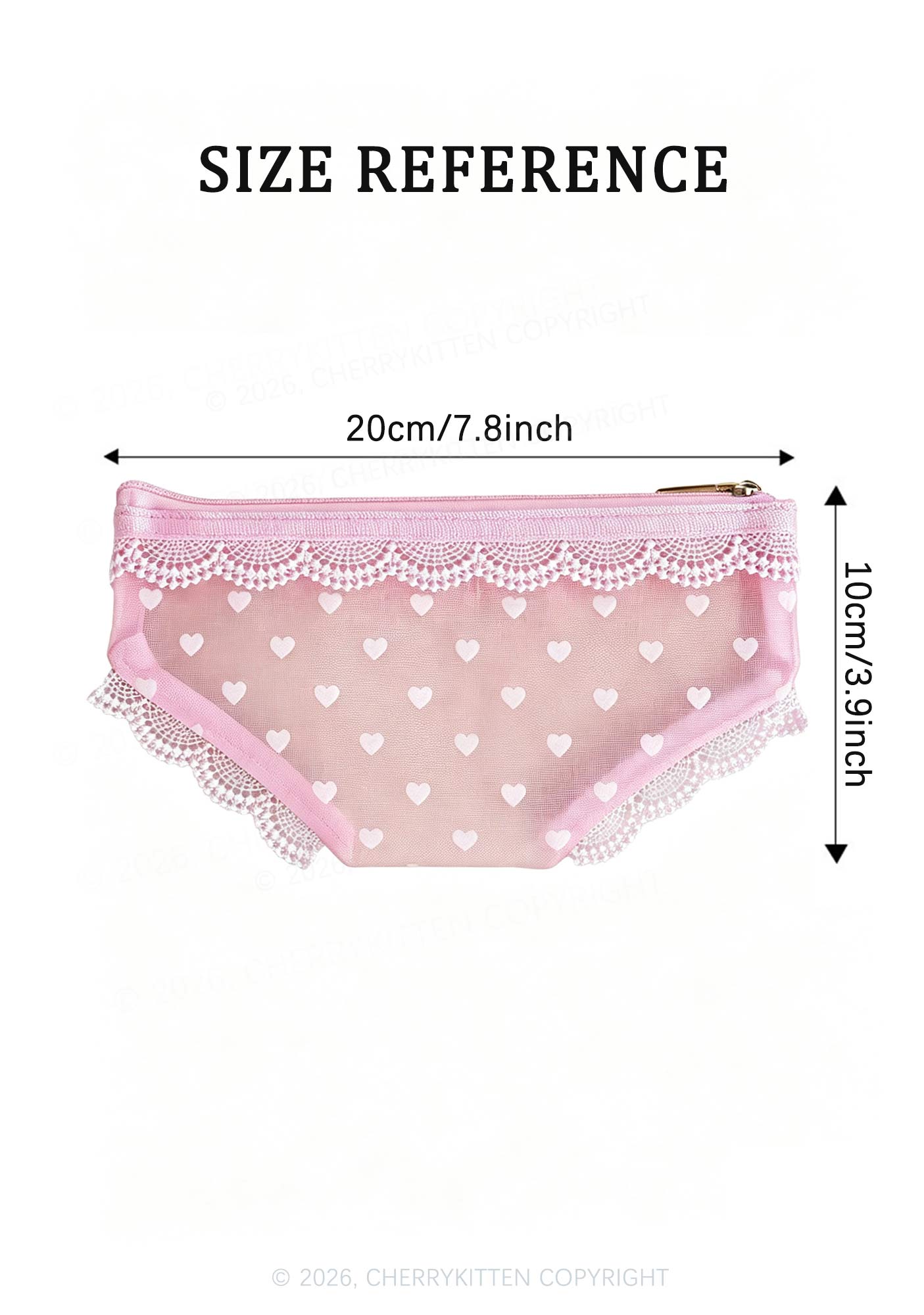 Glitter Choke Me Y2K Briefs Shape Cosmetic Pouch Cherrykitten