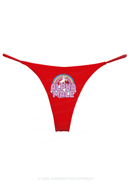 Rainbow Unicorn Alpha Male Y2K Bikini String Thong Cherrykitten
