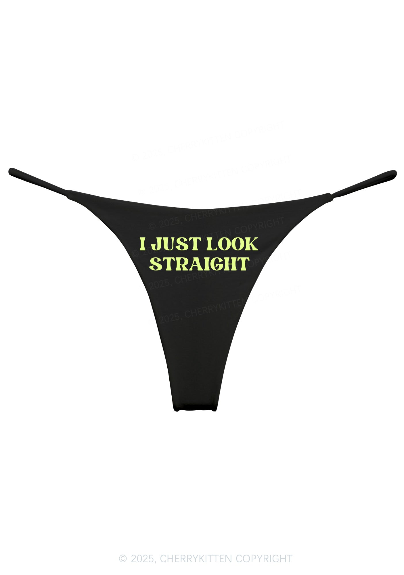I Just Look Straight Pride Y2K Bikini String Thong Cherrykitten