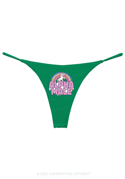 Rainbow Unicorn Alpha Male Y2K Bikini String Thong Cherrykitten