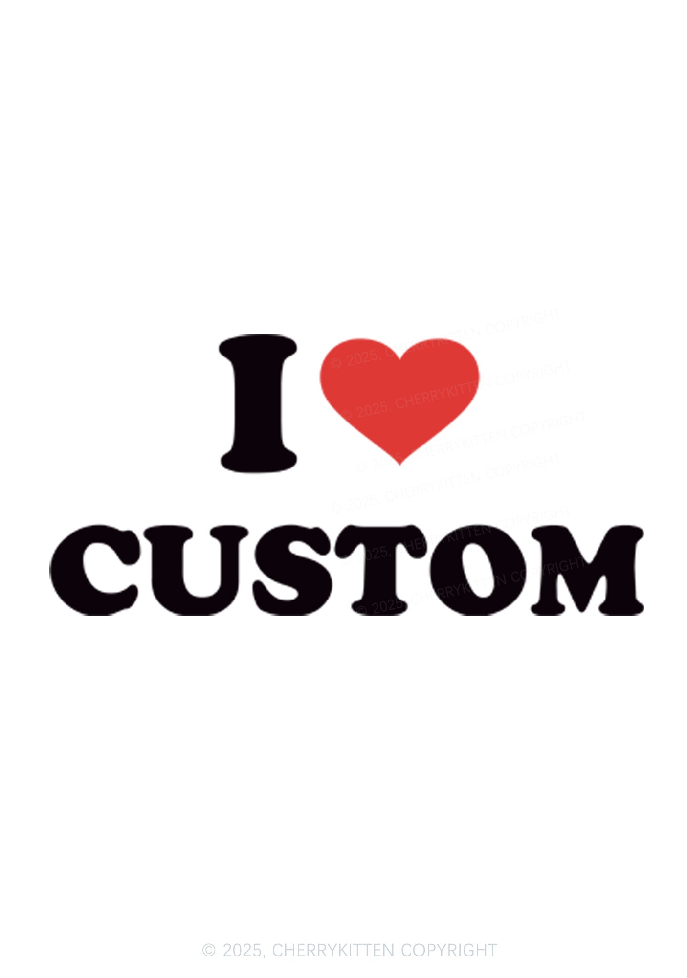 I Love Custom Personalized Y2K Bikini String Thong Cherrykitten