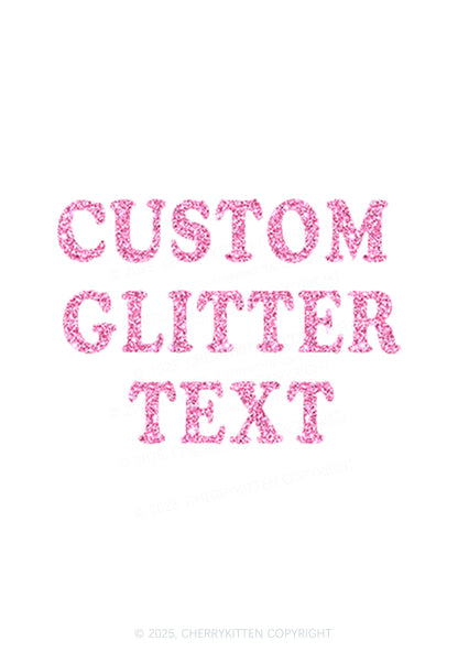 Custom Text Glitter Y2K Bikini String Thong Cherrykitten