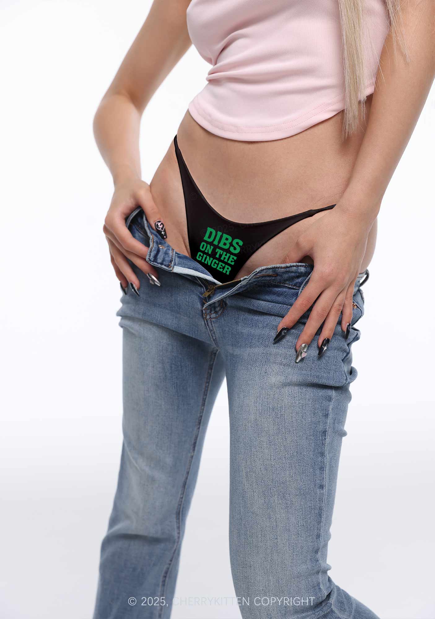 Dibs On The Ginger St Patricks Y2K Bikini String Thong Cherrykitten
