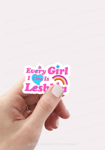 I Like Lesbian Girl Pride 1Pc Y2K Sticker Cherrykitten