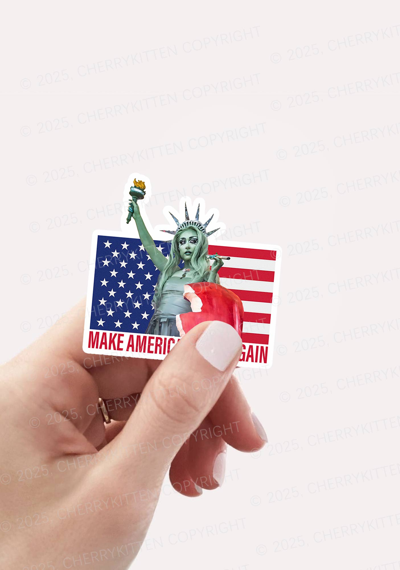CR Make America Great 1Pc Y2K Sticker Cherrykitten